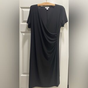 Coldwater Creek Black faux wrap dress.